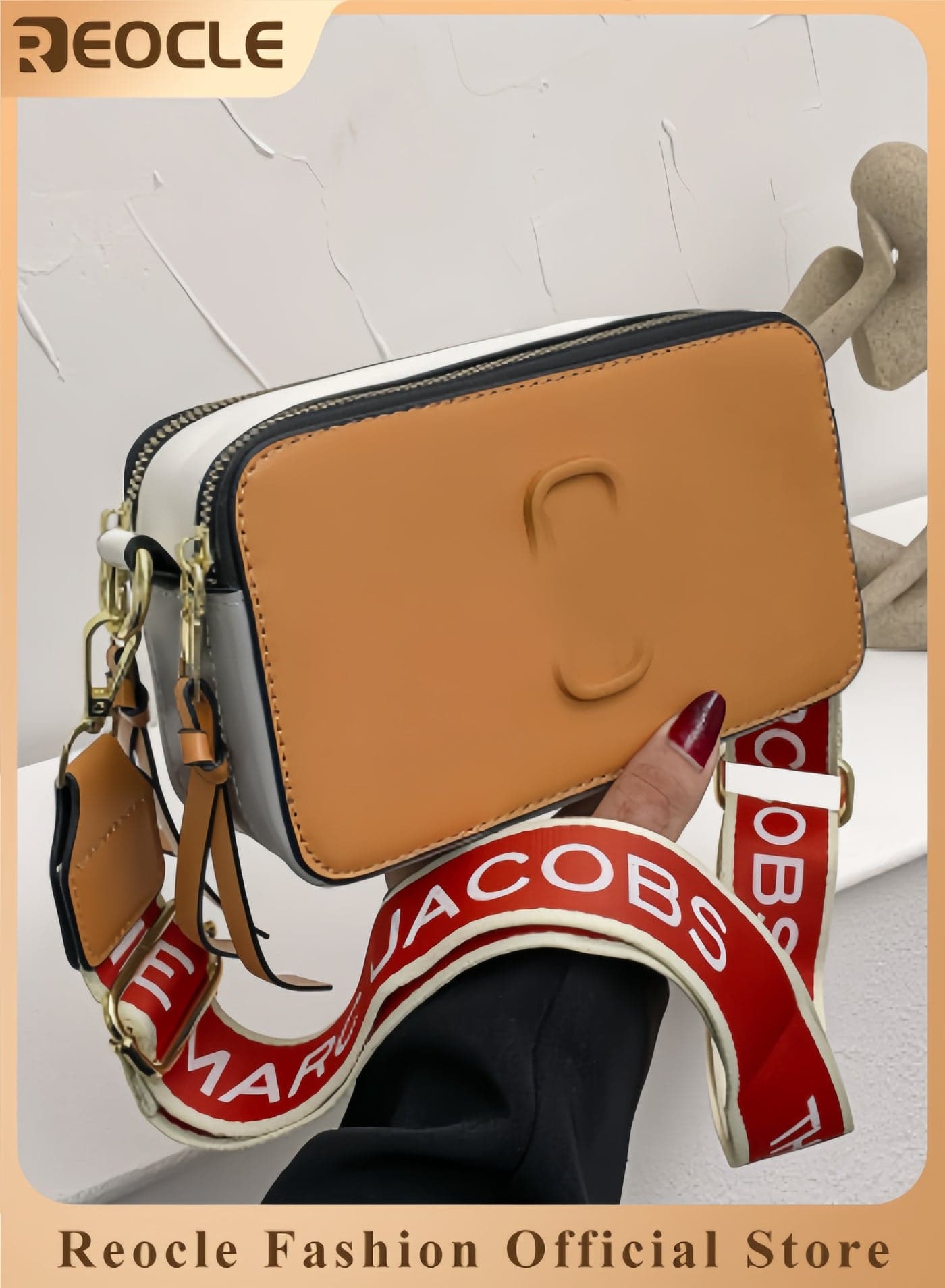 Women's Crossbody Bag Shoulder Bag with Adjustable Wide Strap Square Camera Crossbody Purse HandBag Simple Trendy Small Shoulder Bag