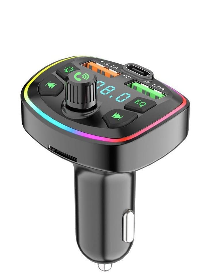 Car Bluetooth Adapter - Car Charger - MP3 Music Player - Wireless Radio Adapter- FM Transmitter - Car Kit - Car Accessories - Support USB Disk, TF Card