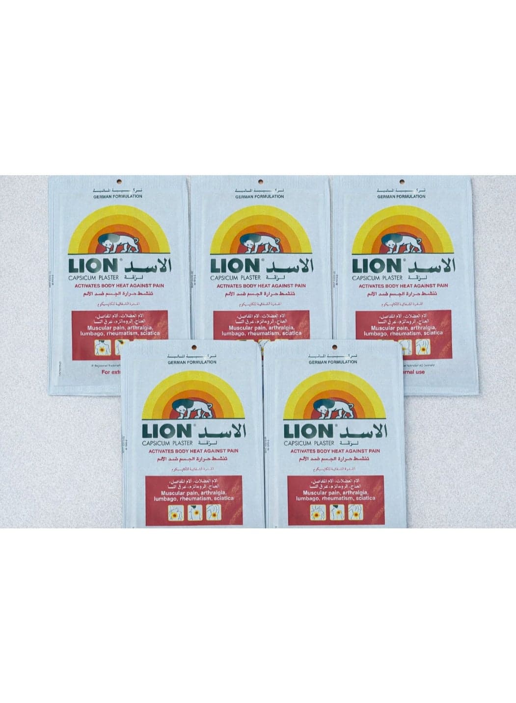 Lion Capsicum Pain Relief Plaster | Heat-Activating Pain Relief & Mobility Support