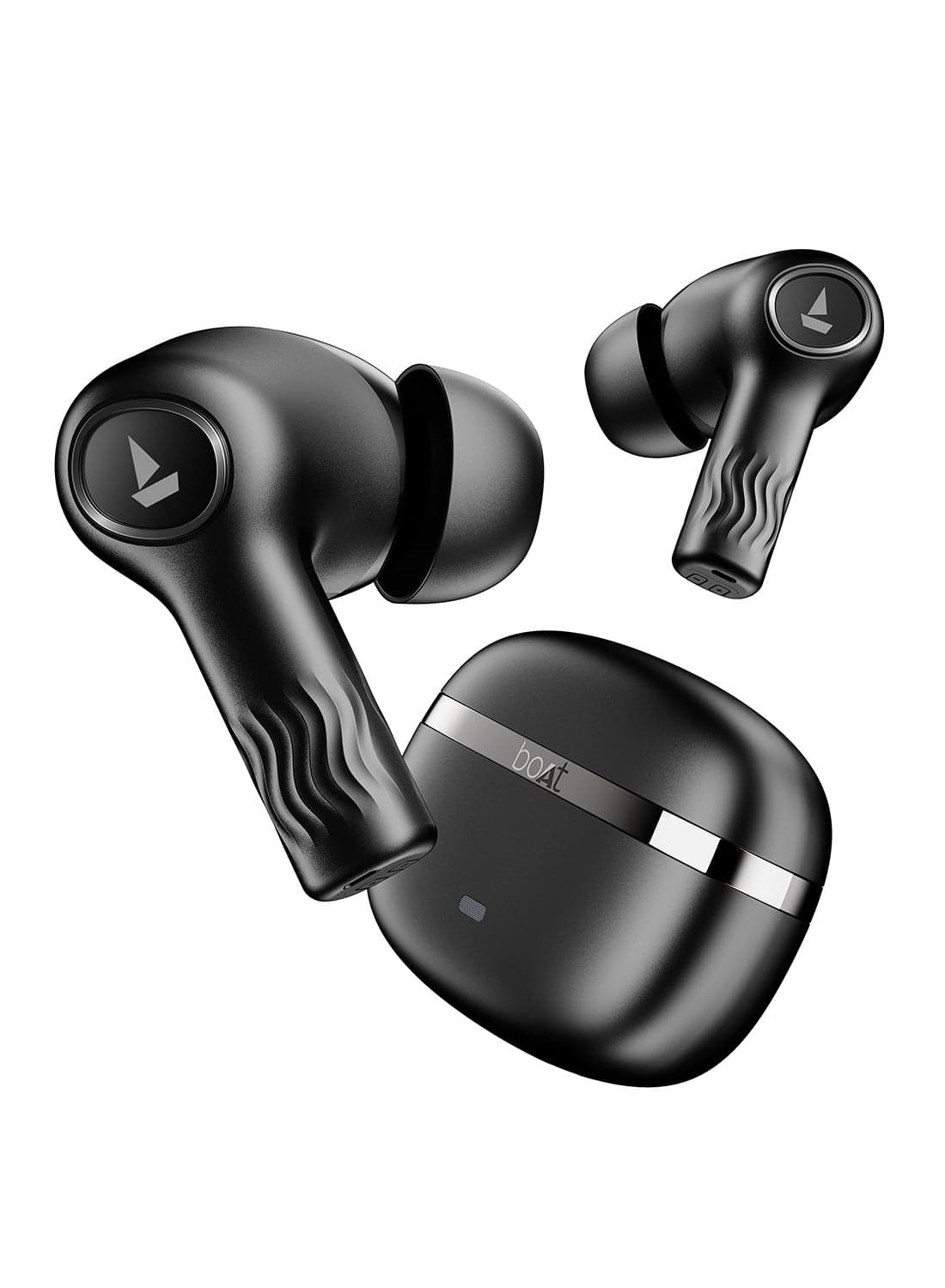 Nirvana Ion Anc In Ear Tws Earbuds With 120 Hrs Playtime, Anc Upto 32 Db, 4 Mics Enx Technology, Adaptive Eq By Mimi, In-Ear Detection & Bluetooth V5.2 Crystal Black