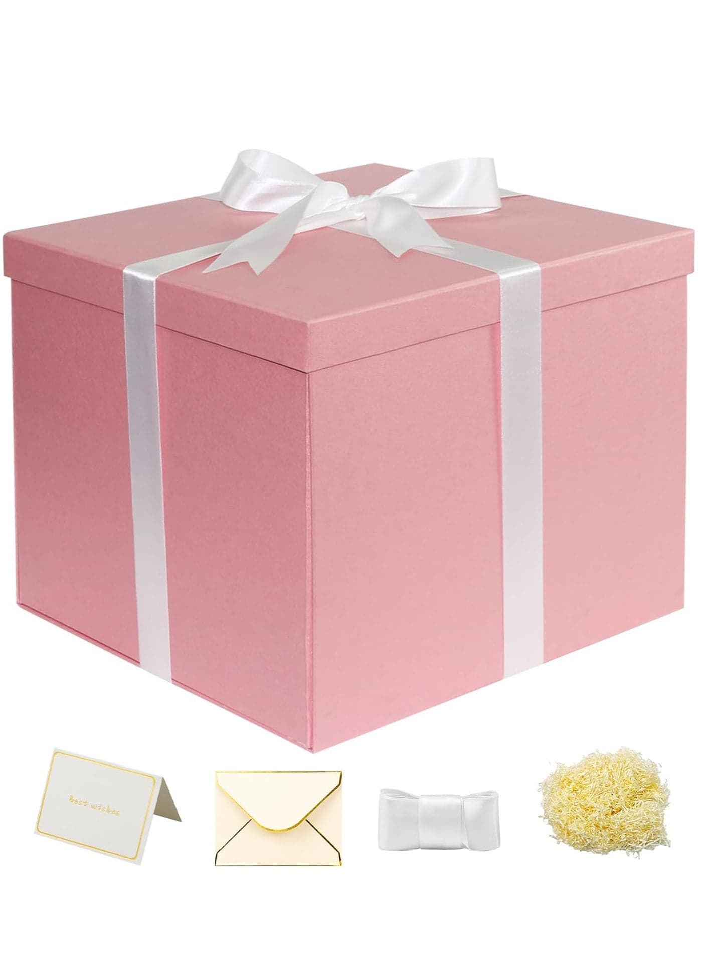 Large Gift Box 12x12x10 Inches,Pink Gift Boxes For Presents,Birthday Gift Box,Present Box,For Packaging,Valentine's Day,Mother's Day,Anniversaries.