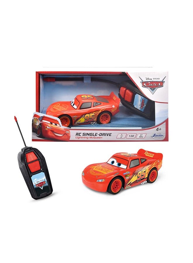 Disney Pixar Cars Lightning McQueen Remote Controlled Car with Turbo Function, 1:32 Scale, Red
