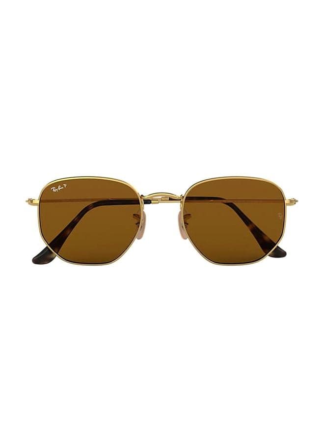 Unisex Polarized Asymmetrical Sunglasses - 3548N-001/57 - Lens Size: 51 mm - Gold