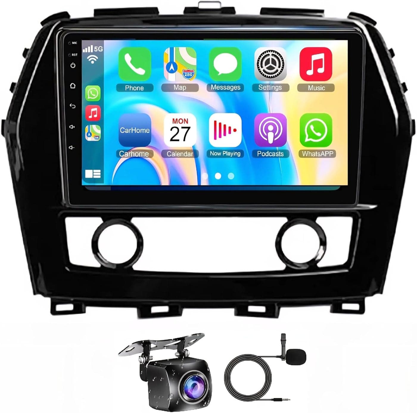 Fit Nissan Maxima Car Stereo Maxima A36 Android Screen 2015-2020 With Apple Carplay Android Auto Wireless WiFi DSP FM&AM BT AHD Camera Included Fast Interface (2+32GB Carplay 4CORE)