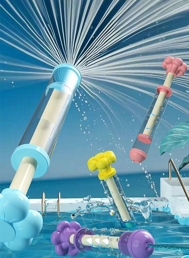 4Pieces Water Shooter Toys Water Gun for Kids, Firework Effect Summer Outdoor Swimming Pool Backyard Beach Water Game Fighting Play Toys