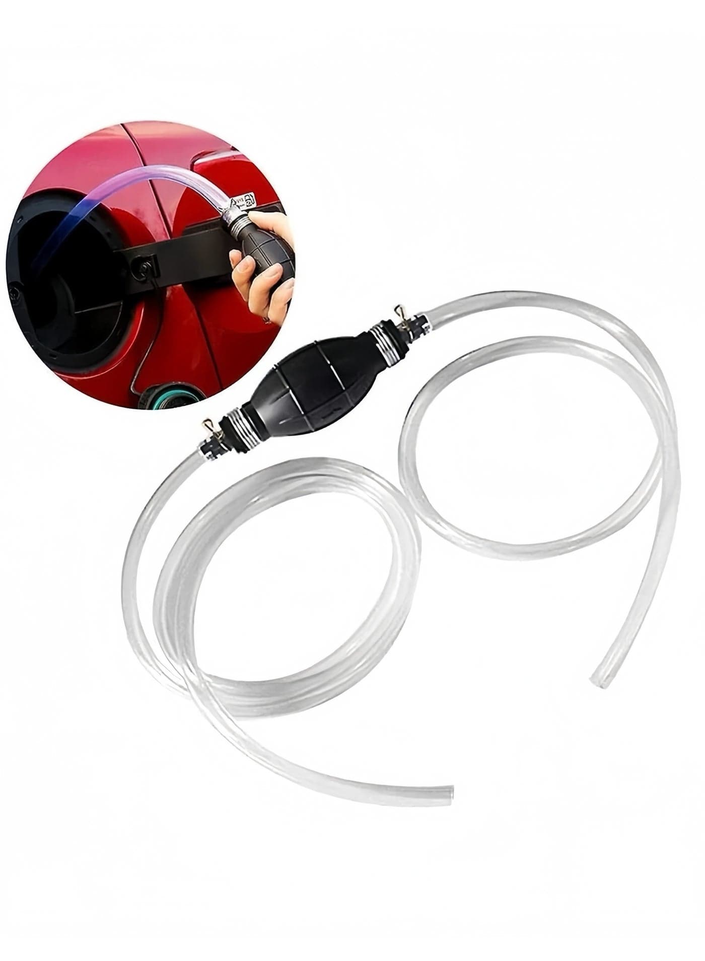 Gasoline Siphon Hose Pump, Siphon Pump Gas Transfer Oil Water Fuel Gas Siphon Hand Pump Siphon Pump, Syphon Pumps Siphon Hose for Gasoline, Fluid Fuel Diesel Transfer Pump, Transfer Hoses