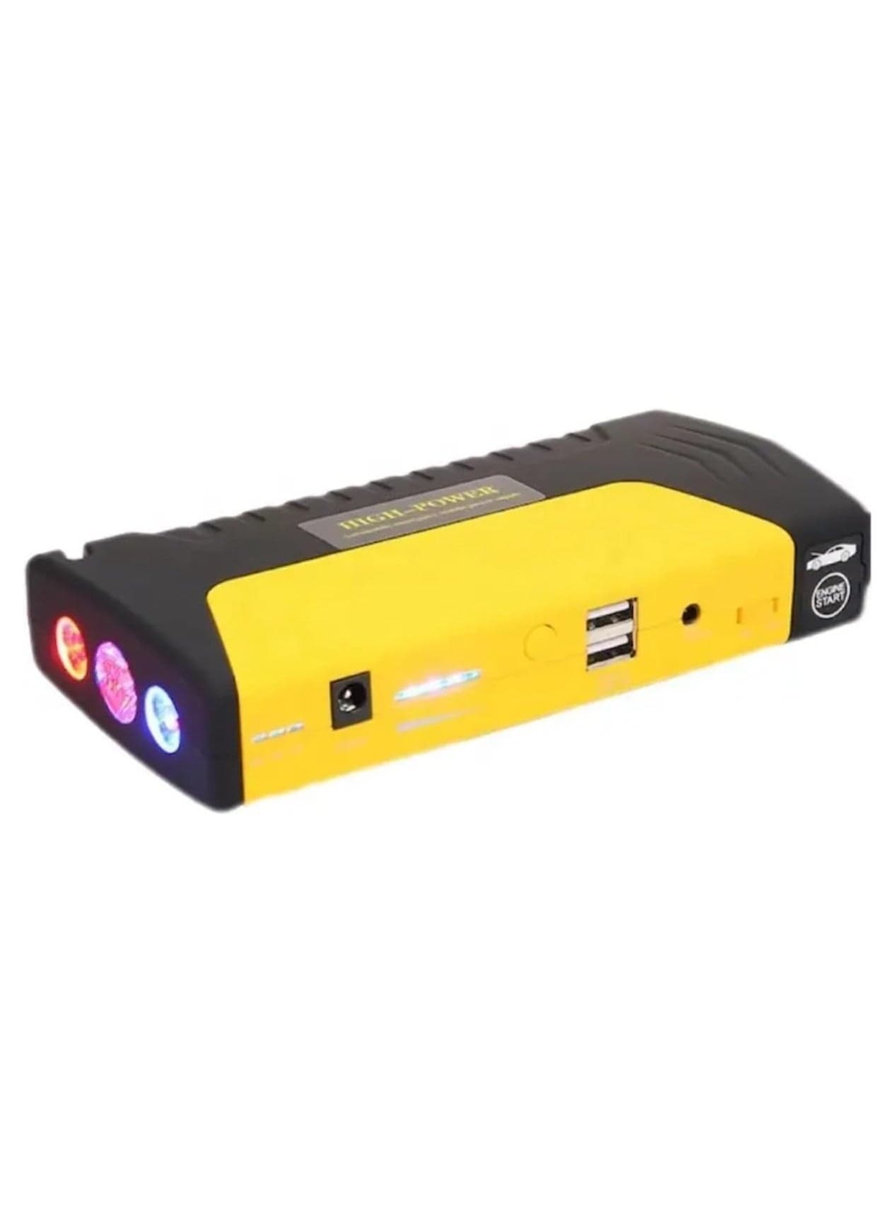 Portable Car Jump Starter Power Bank with Air Compressor – 12V Battery Booster, USB-C Charger, LED Light, Type-C Power Bank, Car Battery Charger, Air Pump, Inverter, Camping & Phone Charger