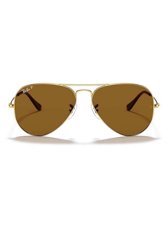 Unisex Polarized Aviator Sunglasses - Lens Size: 58 mm