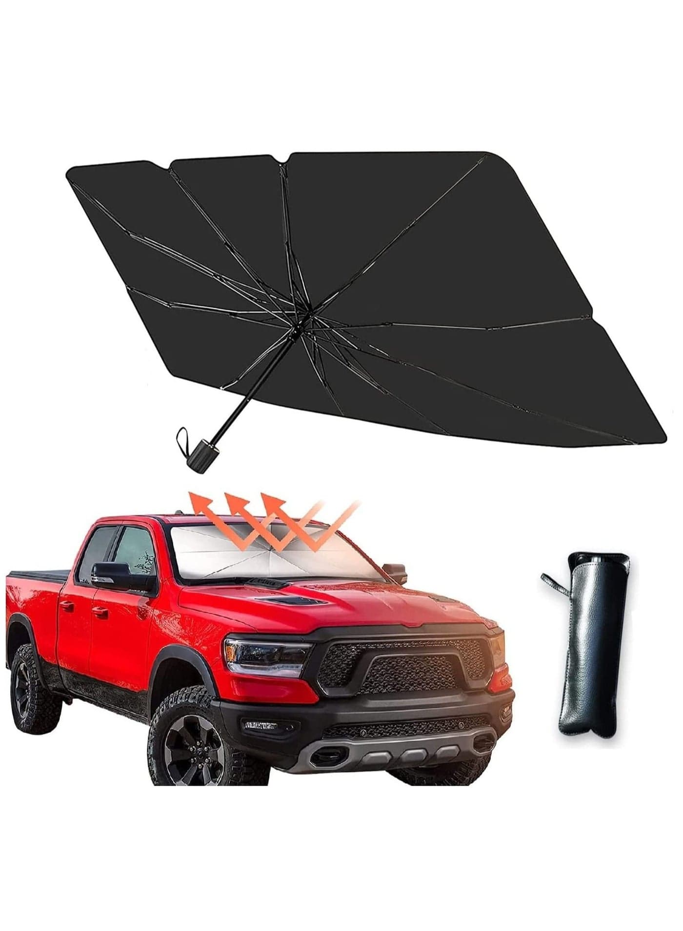 Car Sun Shade, Car Windshield Sunshades Umbrella Foldable Fit most Vehicles Front Wind Screen Size 78x137cm