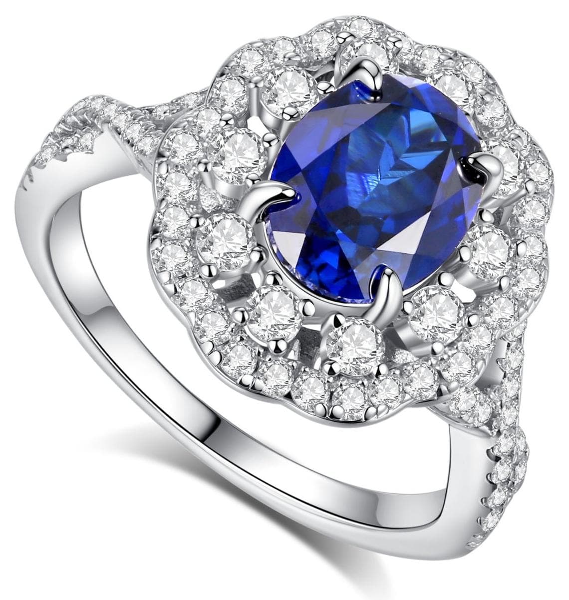 Elegant 2-Carat Lab-Grown Sapphire Ring
