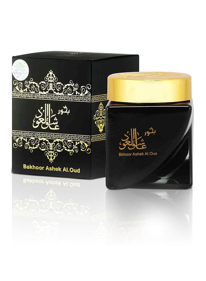 Bakhoor Ashek Al Oud 30grams of Authentic Arabic Agarwood Chips | Aroma Lasts All Day Long - Perfect for Prayers, Namaz, Ramadan & Eid Gifts, Ceremonies, Meditation & Room Perfuming Ashek Al Oud Bakhoor 30grams