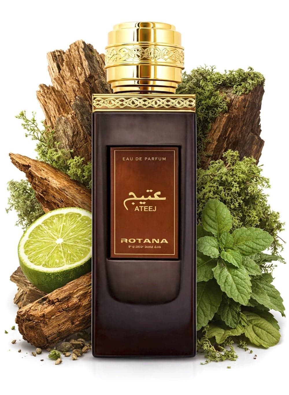 Rotana Ateej Arabic Aromatic Eau De Parfum 100ml – Long-Lasting Unisex Perfume with Bergamot, Juniper, Lavender & Tonka