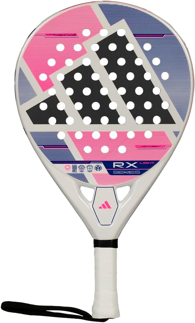 Adidas Rx Series Light 2026 Padel Racket - Lightweight Performance Racquet For Control, Power & Comfort - White/Pink