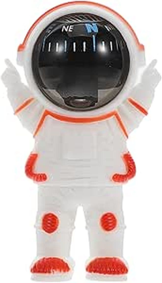 Orange High Precision Astronaut Mini Car Compass Dashboard Decoration