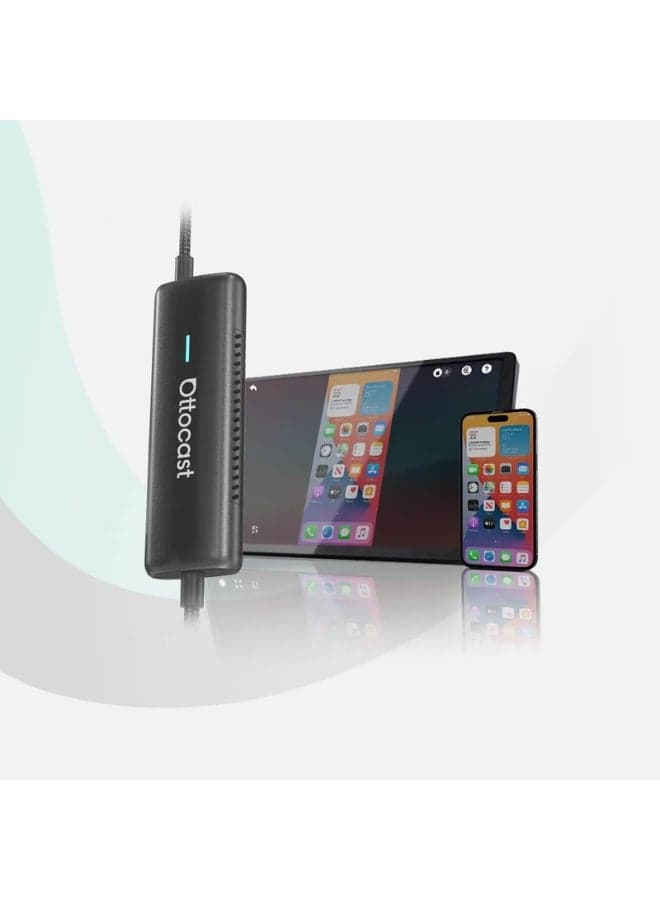 OTTOCAST Mirror Touch 3 in 1 Wireless CarPlay Adapter, IOS Android Phone Screen Mirroring, Bi-Directional, Plug & Play