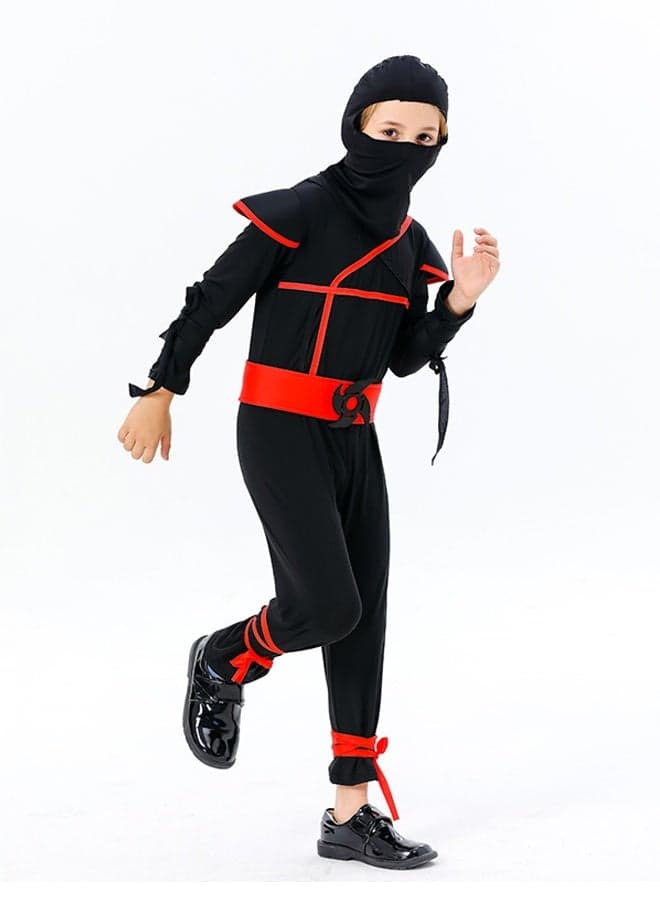 Kids' Samurai Ninja Costume Set M – Adjustable Martial Arts Outfit with Headband & Training Gear For Halloween Cosplay, Stage Performances & Anime-Themed Events
