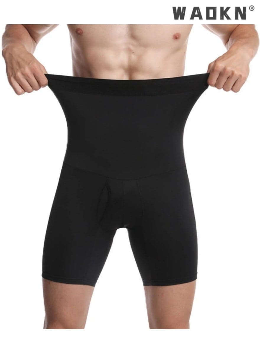 Men Tummy Control Shorts High Waist Slimming Shapewear Body Shaper Leg Underwear Briefs,High Waist bdomen Trimming Boxer Brief Stretch Pants Underwear Body Shaper Seamless Belly Girdle Boxer Briefs