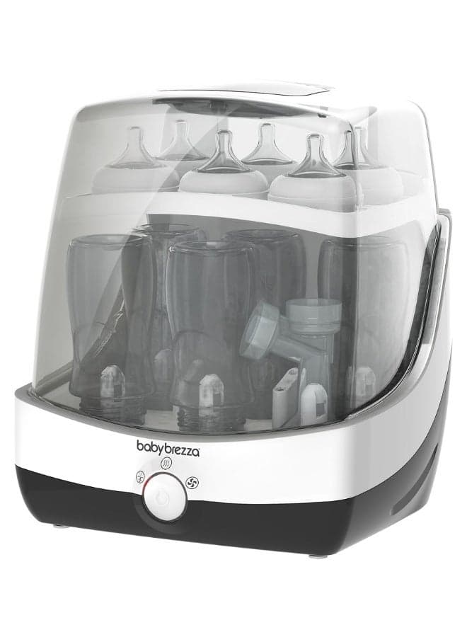 Baby Brezza 10 Minute Baby Bottle Sterilizer + Dryer - Superfast Electric Steam Sterilization - Universal Sterilizing for All Bottles, Pacifiers + Breast Pump Parts