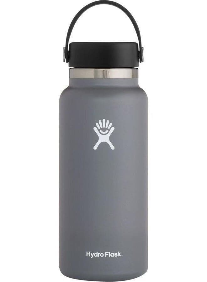 Vacuum Insulated Water Bottle 1000ml - Portable Space-Grade Thermos with Handle for Sports & Outdoors - Leakproof, Non-Slip Grip, Ideal for Fitness, Camping & Hydration