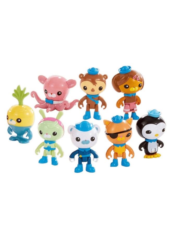 Generic 8-Piece Crew Action Figure Set - 3.5-inch Collectible Toys with Poseable Limbs & Character Accessories - for Kids Ages 3+, Marine Adventure Play & Birthday Gifts