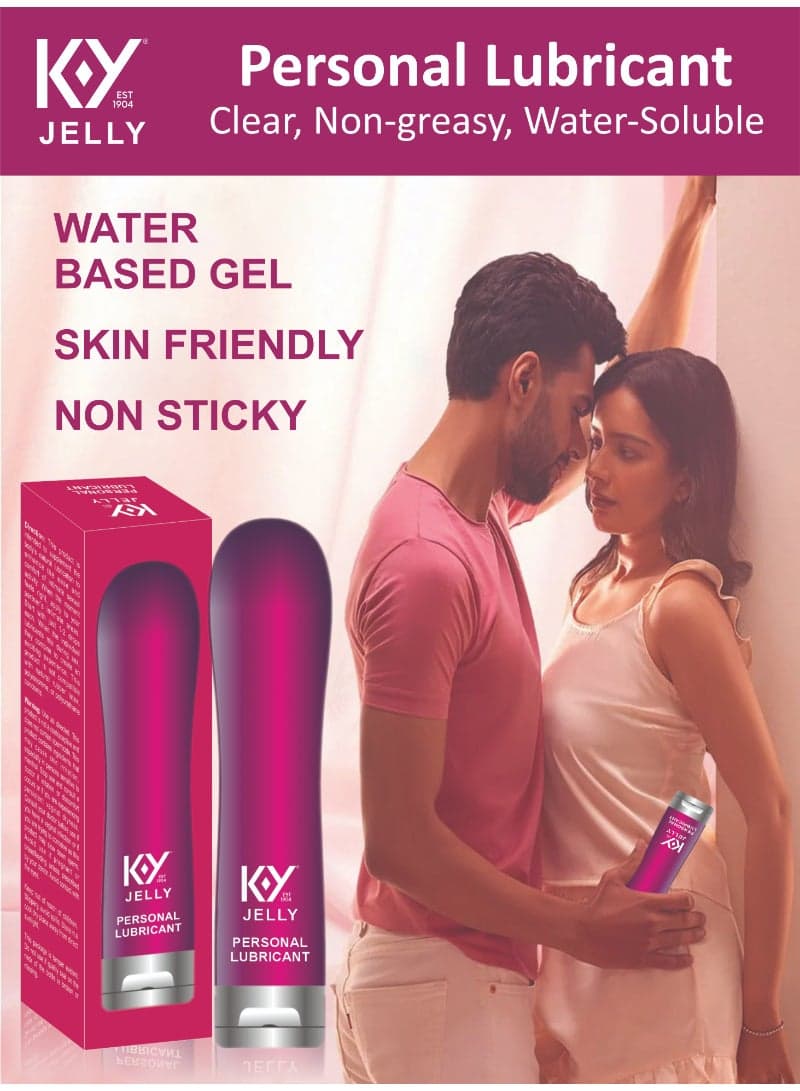 KY Jelly Red Classic Personal Lube – Non-Greasy, Fragrance-Free, Clear Gel 120g