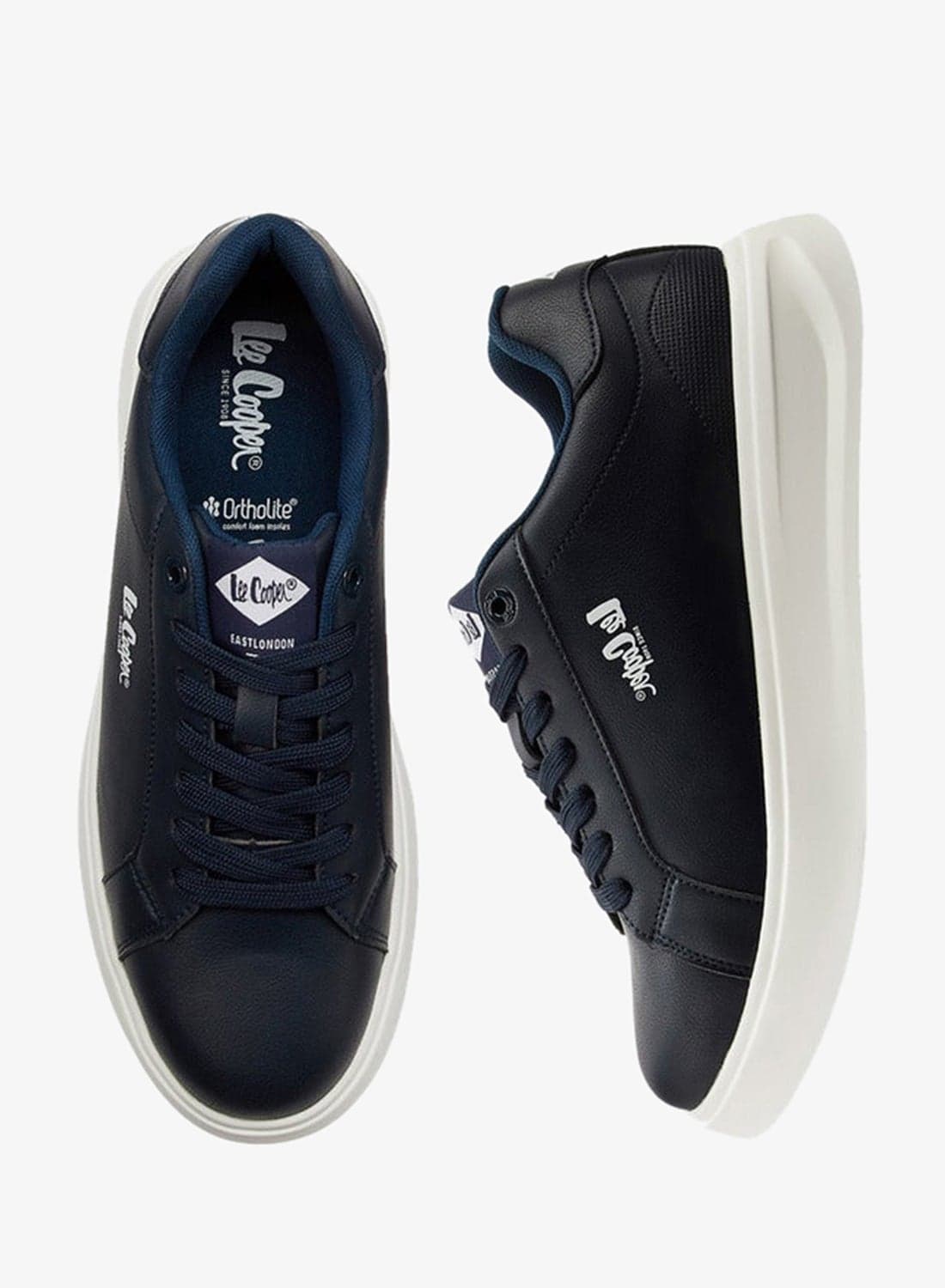 Men'S Solid Lace-Up Ortholite Sneakers