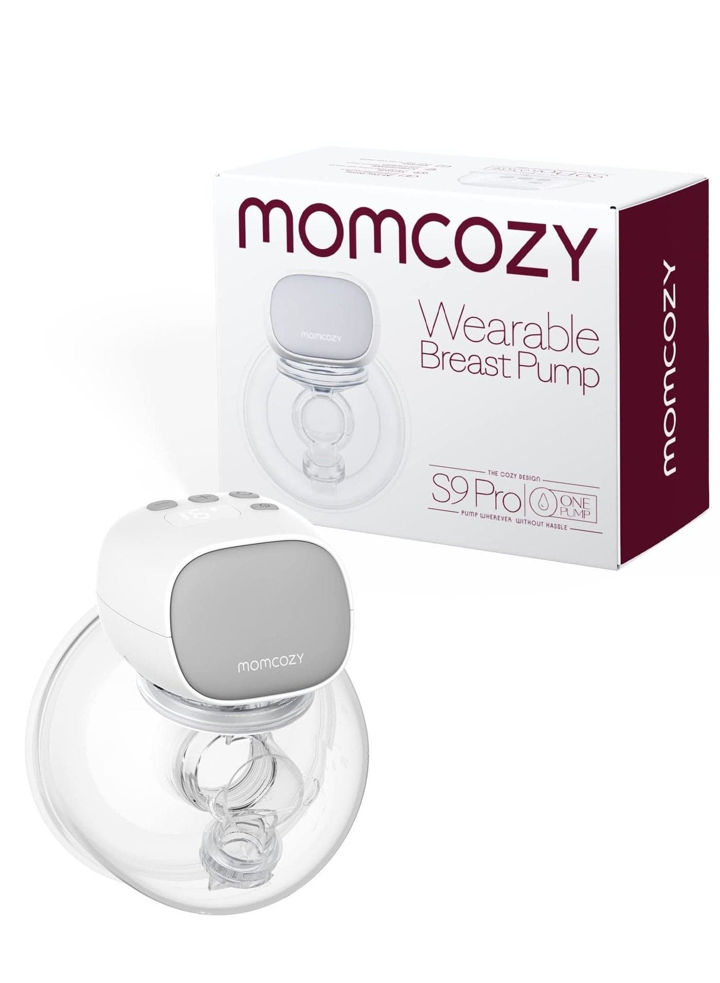 Wearable, Electric S9 Pro Single Breast Pump With LED Display, 2 Modes And 9 Levels, Grey