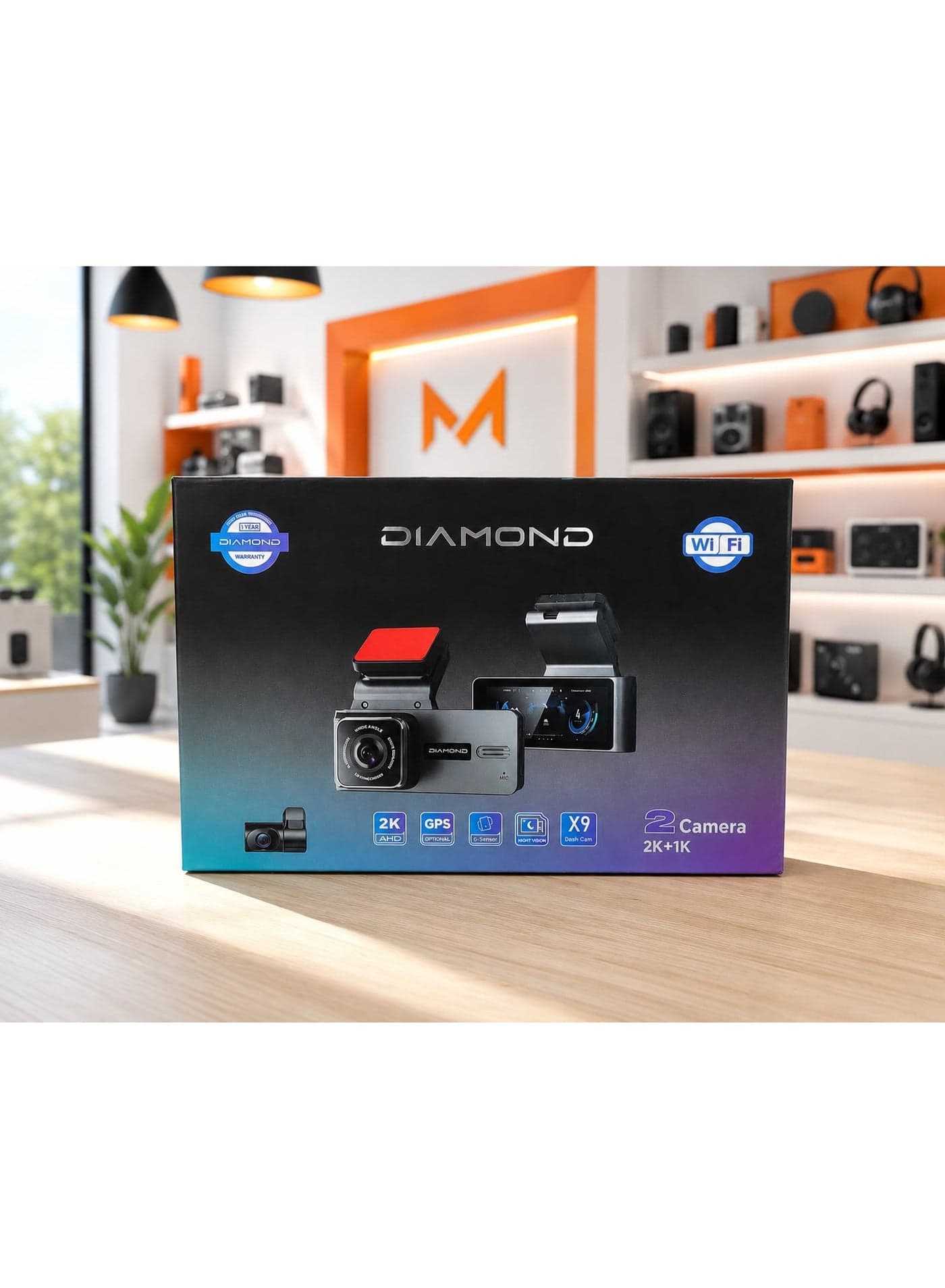 X9 Dual Dash Cam 2K Front & 1080P Rear Camera with 3.16 Inch IPS Screen | WiFi Car DVR Recorder | Night Vision | Loop Recording | G-Sensor | Parking Monitoring | 140° Wide Angle Vehicle Camera