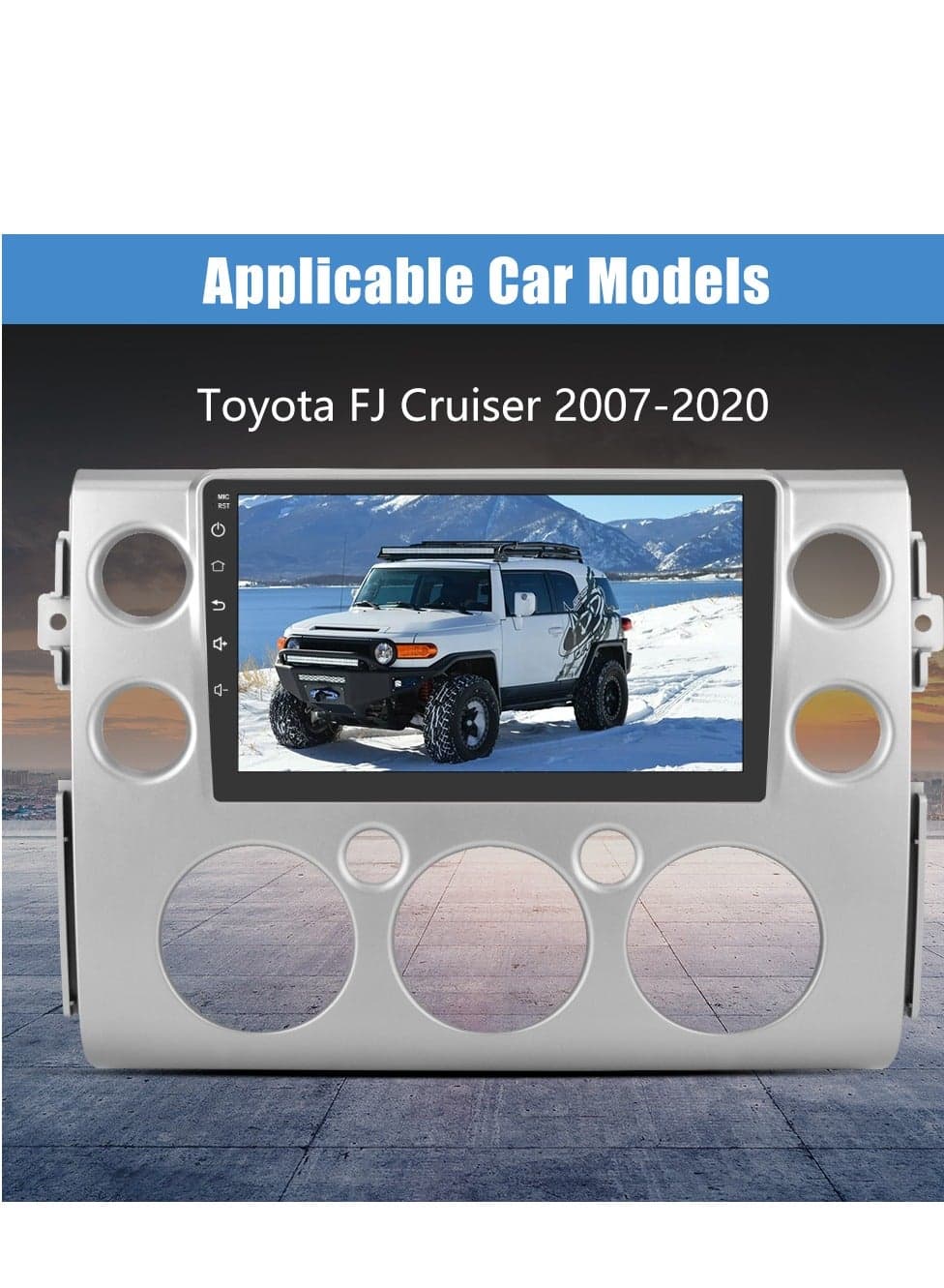 Car Radio Stereo Android 12 for Toyota FJ Cruiser 2007-2014 with CarPlay Android Auto Bluetooth WiFi