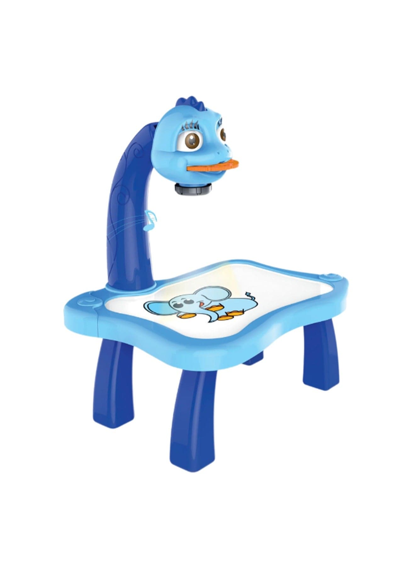 Blue Projection Table, Children'S Drawing Projector With Flashlight Slide Projector Toy, Tracing Sketch Table With Light Music, Suitable For Early Art Learning Game Gifts