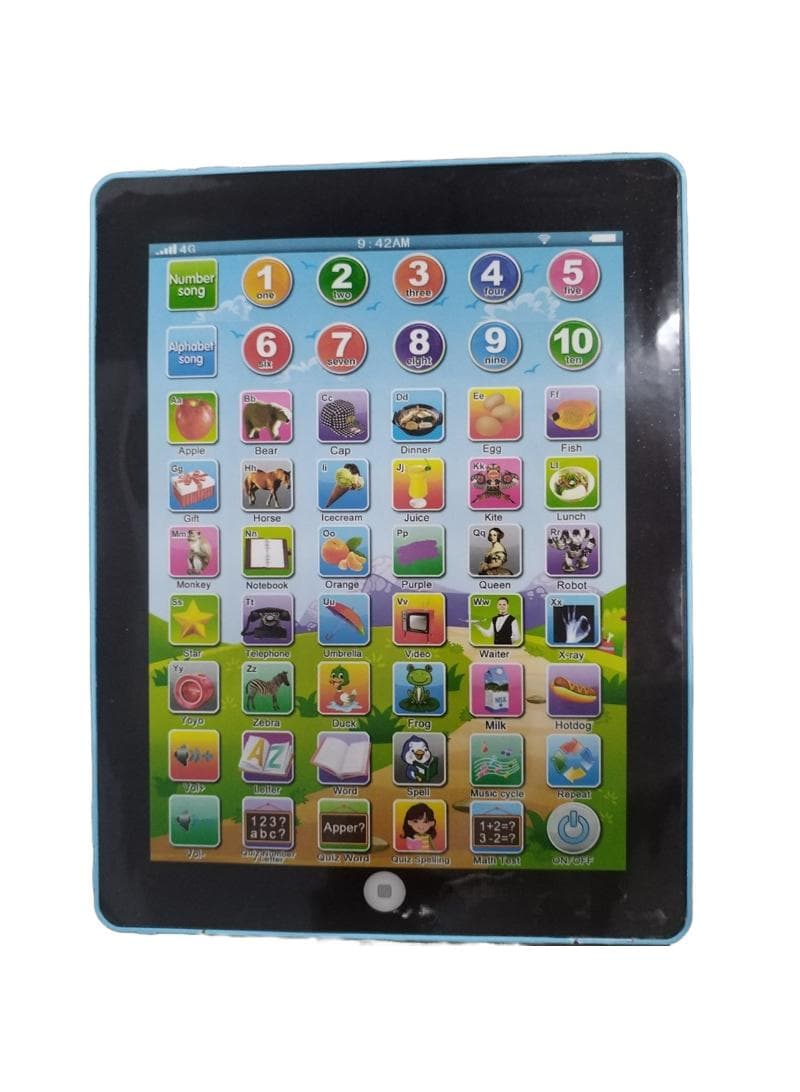 English tablet learning story machine Children's early education story machine learning toy without battery 2929-28 Blue
