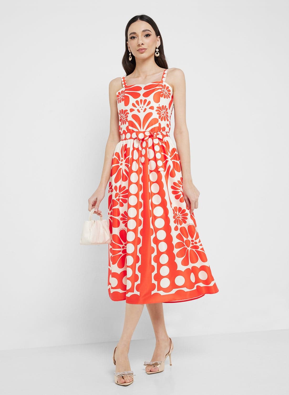 Floral Print Midi Dress