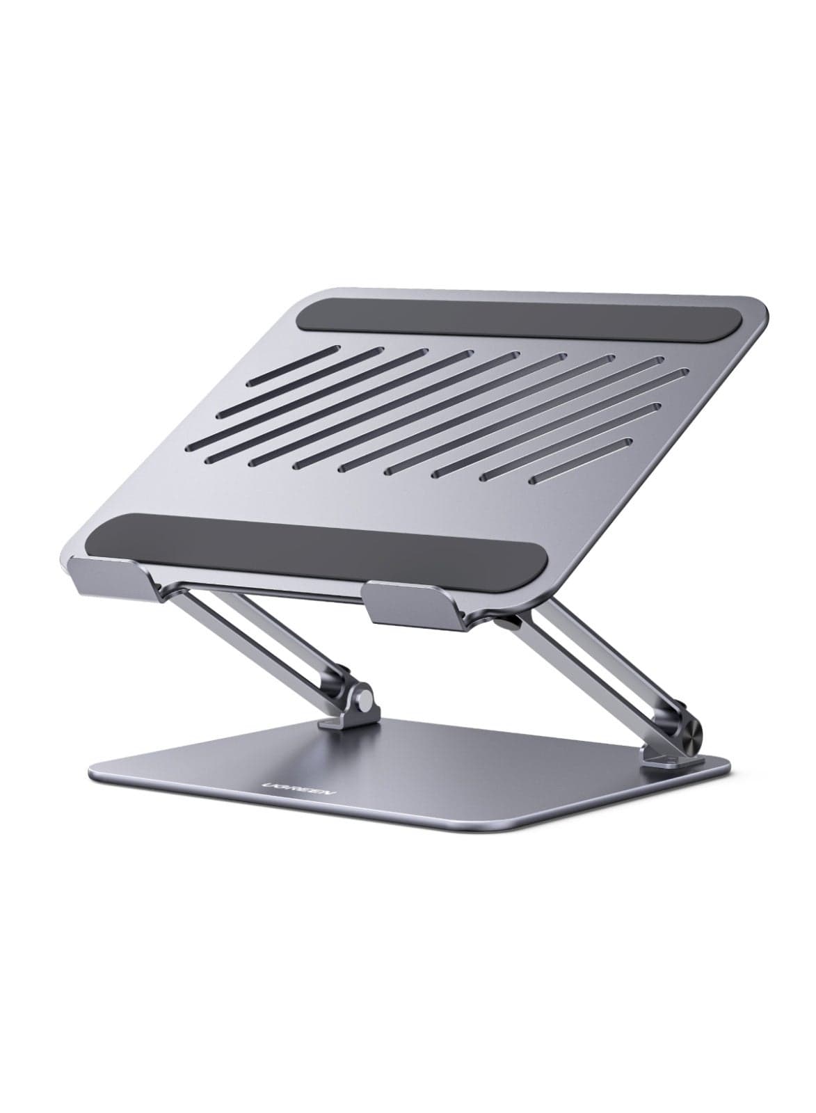 Ergonomic Laptop Riser Adjustable Notebook Stand Portable Metal Laptop Holder Foldable Lightweight Computer Holder for Desk Aluminum Stand Fitting 10 to 16 Inch Laptop Devices, MacBook Office Home Grey