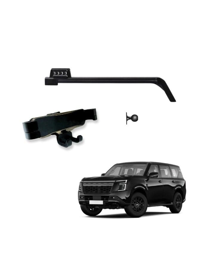 TRX AUTO Phone Holder for Nissan Patrol 2025 | Multimedia Screen Fixed Bracket | Secure Non-Magnetic Grip | 360° Rotation | Doesn’t Block Air Vents | Easy Installation Mobile Holder