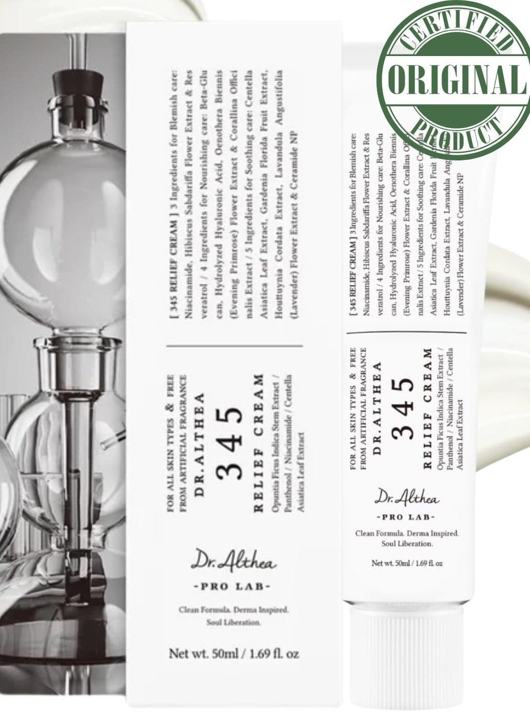 Dr. Althea 345 Relief Cream – Soothing & Hydrating Face Cream, 50ml – Calming Moisturizer for Sensitive & Irritated Skin