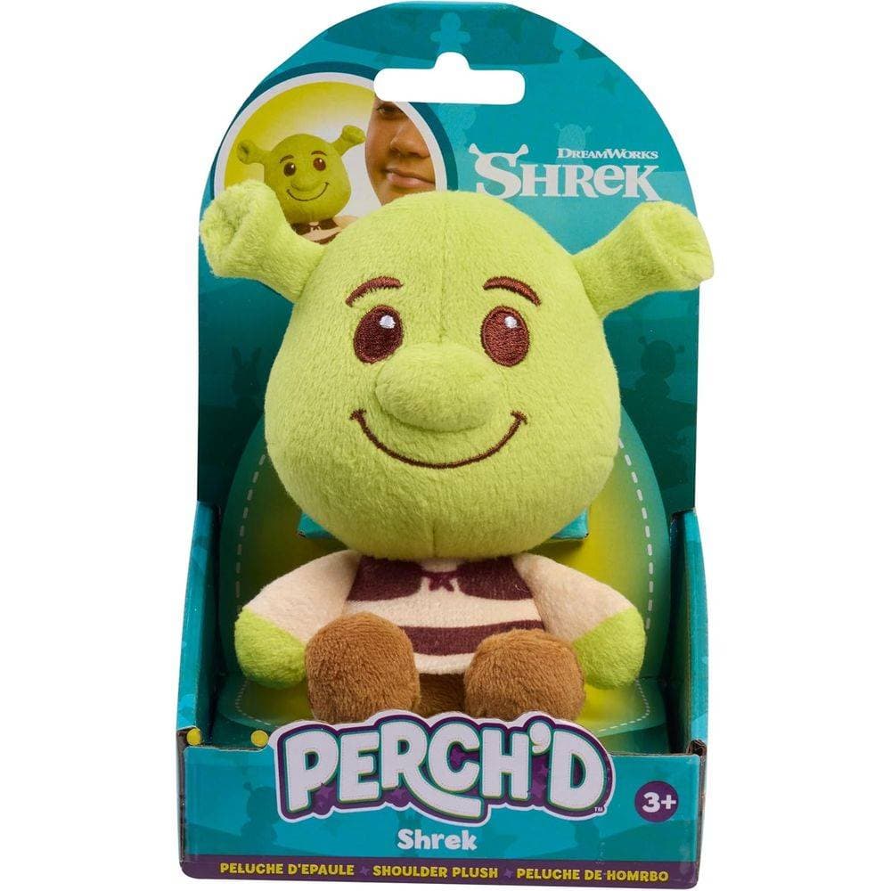 Shrek Perch’d Shrek Shoulder Plush Toy (10.16 cm, Green/Brown)