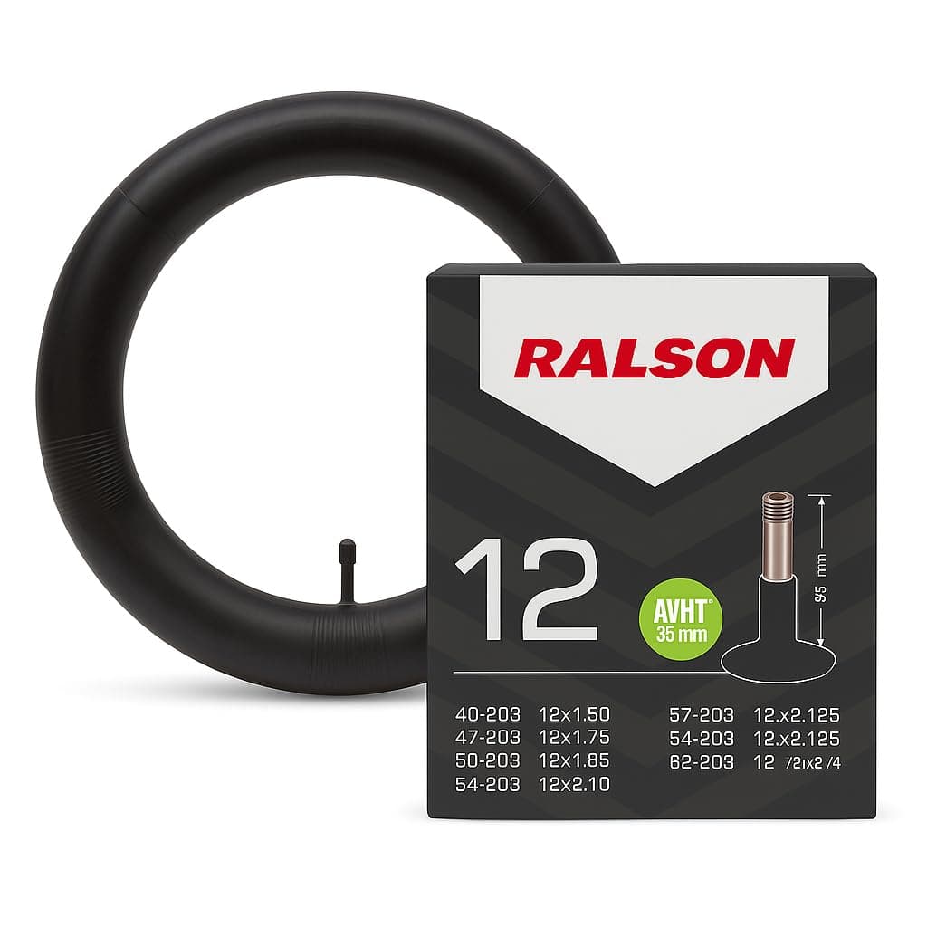 RALSON 12 Inch Bicycle Inner Tube (12x1.50–12.1/2x2.1/4) with 35mm AV Valve – Butyl Rubber Bike Tube Fits 40-203, 47-203, 50-203, 54-203, 57-203, 62-203 Kids Bikes, Scooters & Tricycles