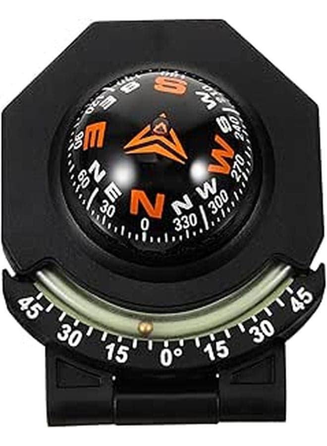 Adjustable Car Compass Ball Acrylic ABS Dashboard Mount for Accurate Navigation Direction Guide