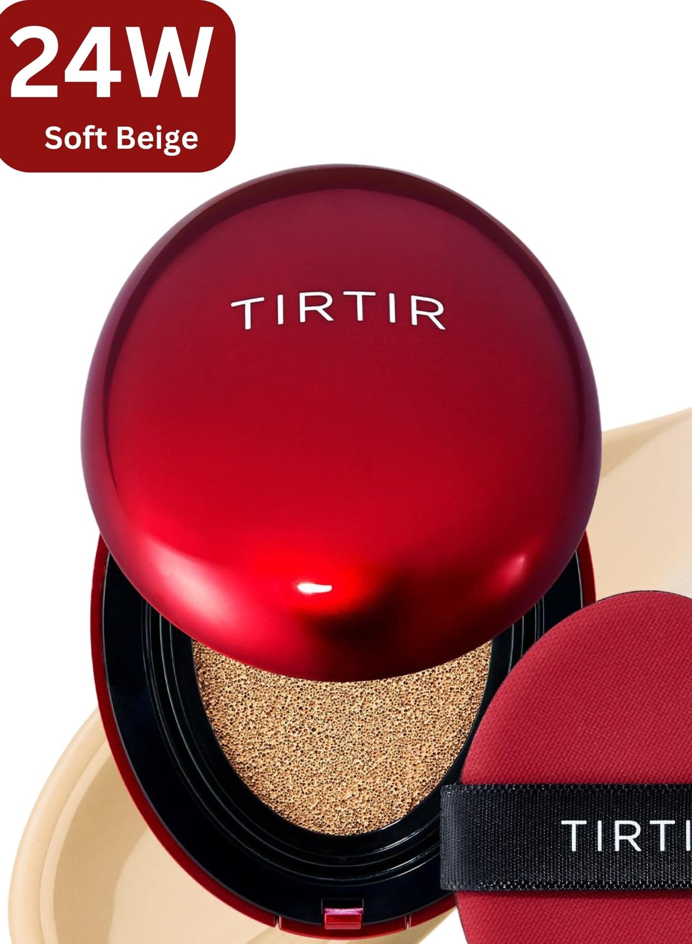 Tirtir Red Foundation - 24W Soft Beige- Flawless Coverage with Skincare Benefits | Hydrating, Long-Lasting, Lightweight Formula for All Skin Types | Reduces Imperfections and Evens Skin Tone