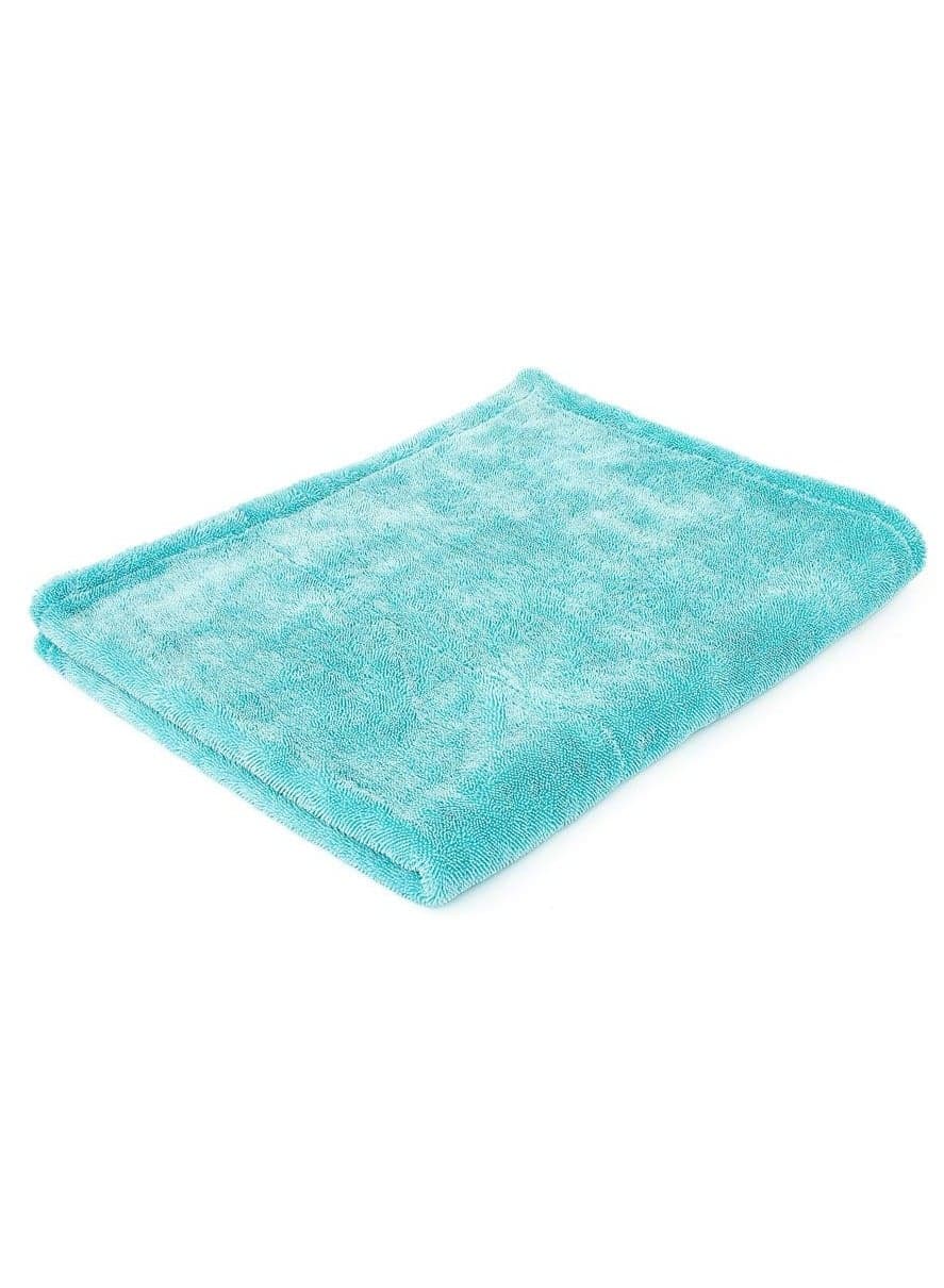 Shinexpro Microfiber Cloth For Car - Puremagic 1100 Gsm Twisted Loop Super Absorbent Towel - 50X80 Cm - Edgeless Design With Plush Pile, Lint Free Cloth For Drying & Detailing, Aqua Blue & Grey