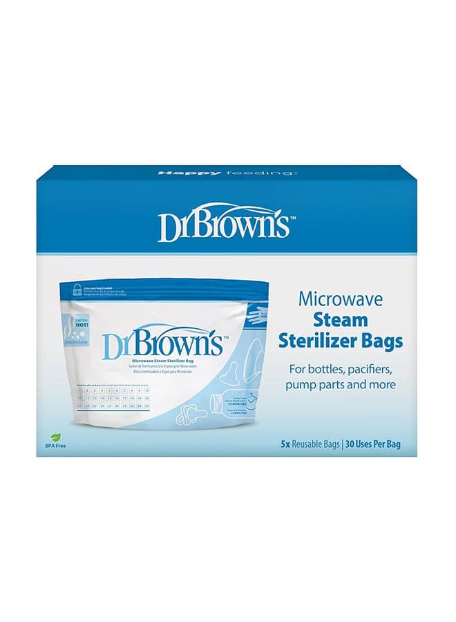 Microwave Steam Sterilizer Bag (5xReusable Bags)
