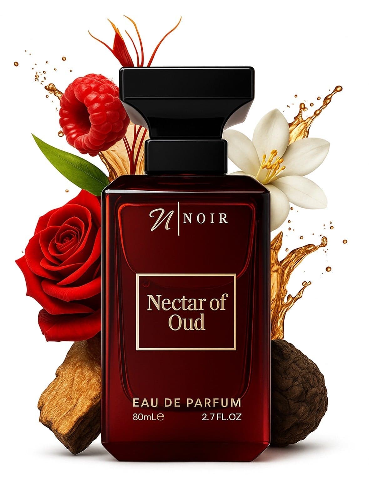 Nectar of Oud EDP Perfume for Men, Luxury Fragrance with Musk, Patchouli & Sandalwood, Floral Woody Oud, Long Lasting Men’s Perfume, 80ml
