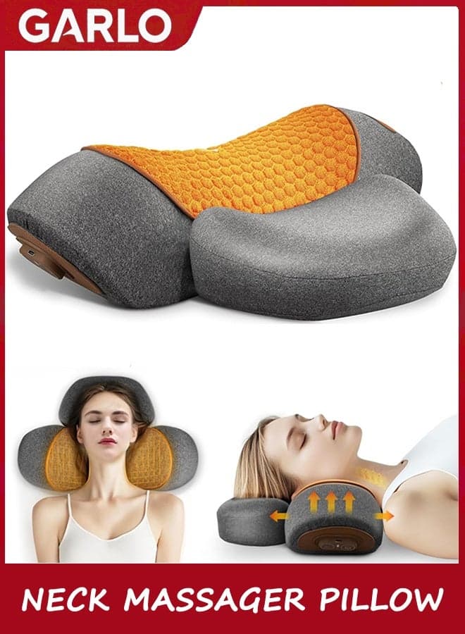 3 in 1 Neck Massager Pillow with Heat, Cervical Massager Pillow, Neck Traction Shoulder Corrector Cervical Traction for Pain Relief Deep Tissue,Therapillow for Neck Hump