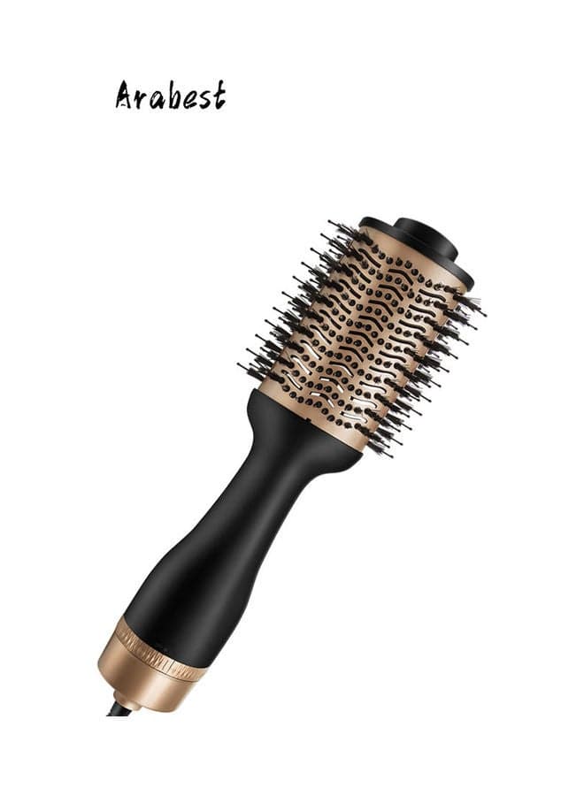 Professional One Step Blow Hair Dryer with Straightener and Curling Comb Black/Brown 38cm