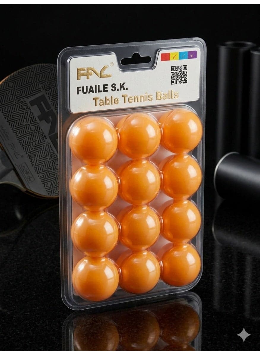 12PCS Ping Pong Balls 4cm | Durable Table Tennis Balls for Games, Practice, DIY & Party Decorations | Colored Plastic Pong Balls for Indoor & Outdoor Fun