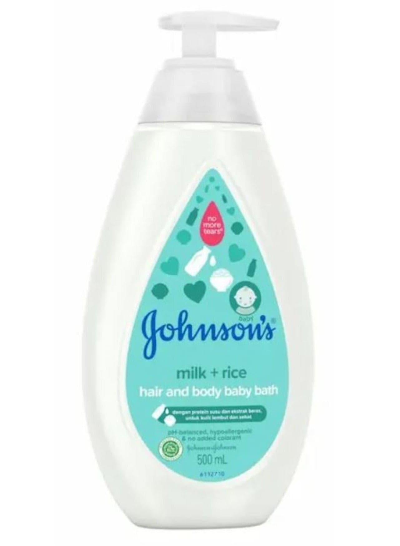 Johnson’s Baby Milk + Rice Hair & Body Baby Bath 500ml