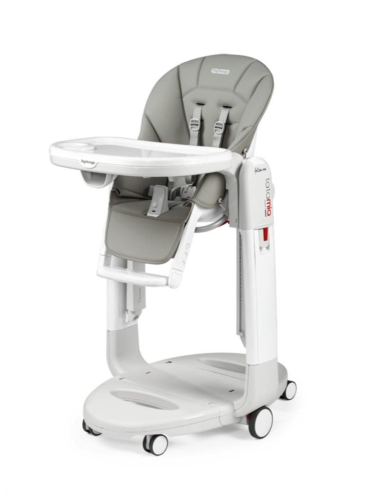 Peg Perego Tatamia Follow Me 3-in-1 High Chair & Recliner – Rocking Seat, 5-Point Harness, Grey (Up to 3 Years)