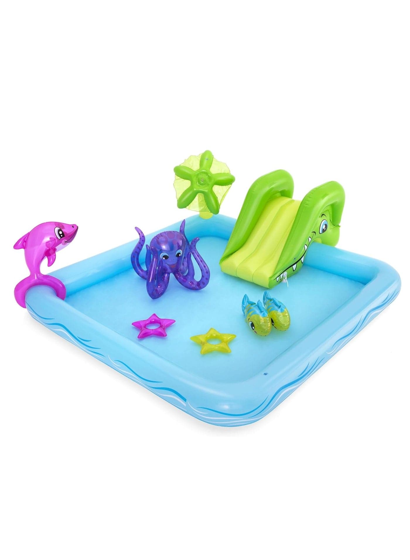 Inflatable Water Slide Sturdy Swimming Pool for Kids PVC Summer Swimming Pool Supplies Outdoor Water Play Toy(53052) 