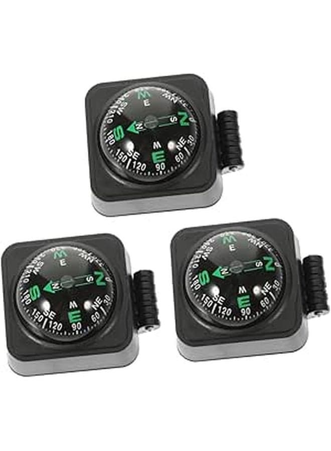 3Pcs Adjustable Car Dashboard Compass Ball For Auto Boat Motorcycle Navigation