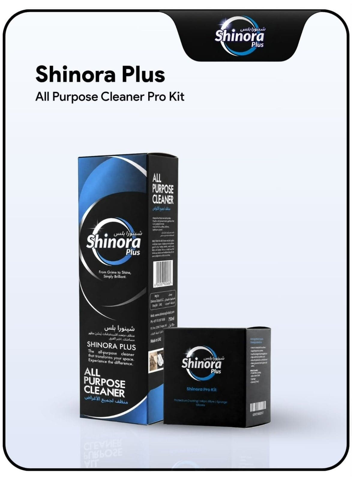 SHINORA PLUS Pro kit, All Purpose Cleaner, Multi-Surface Spray for Car Interior, Headlight